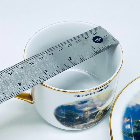 Thomas Kinkade Cup & Saucer Set A Light In The Storm Decorative‎ Teleflora - Picture 11 of 11